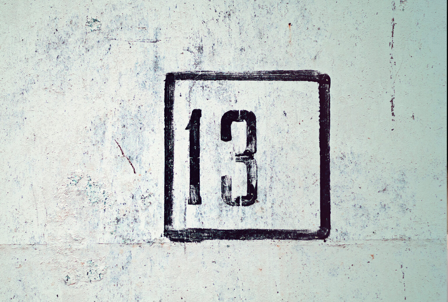 13 ай. Numbers 13 on the Wall.