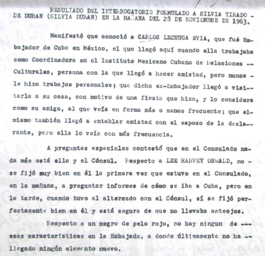 Who did Lee H. Oswald meet in Mexico before killing John F. Kennedy?